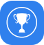 Small Wins app icon - showing a winning cup on blue background